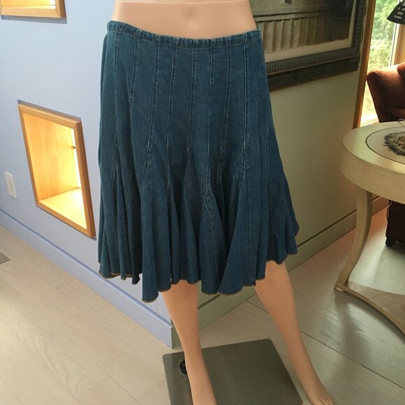 Short Gored Denim Skirt by For Joseph Size S - Picture 1 of 8